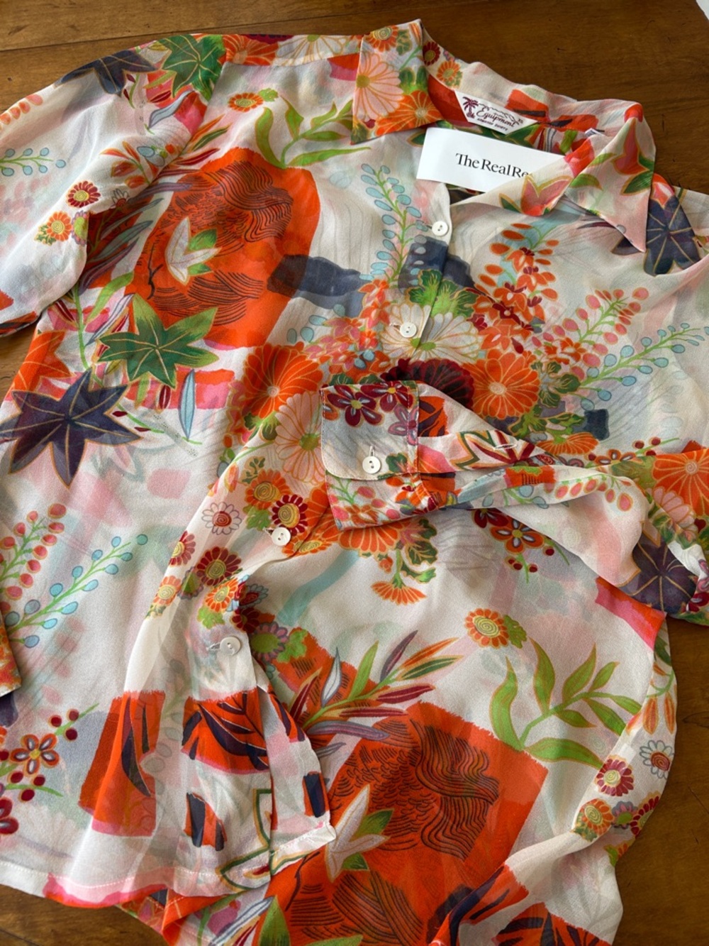 Equipment Hawaiian Shirts Women’s Blouse, Size XS